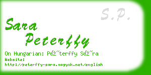 sara peterffy business card